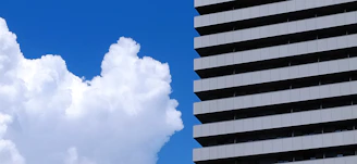 white clouds on blue sky