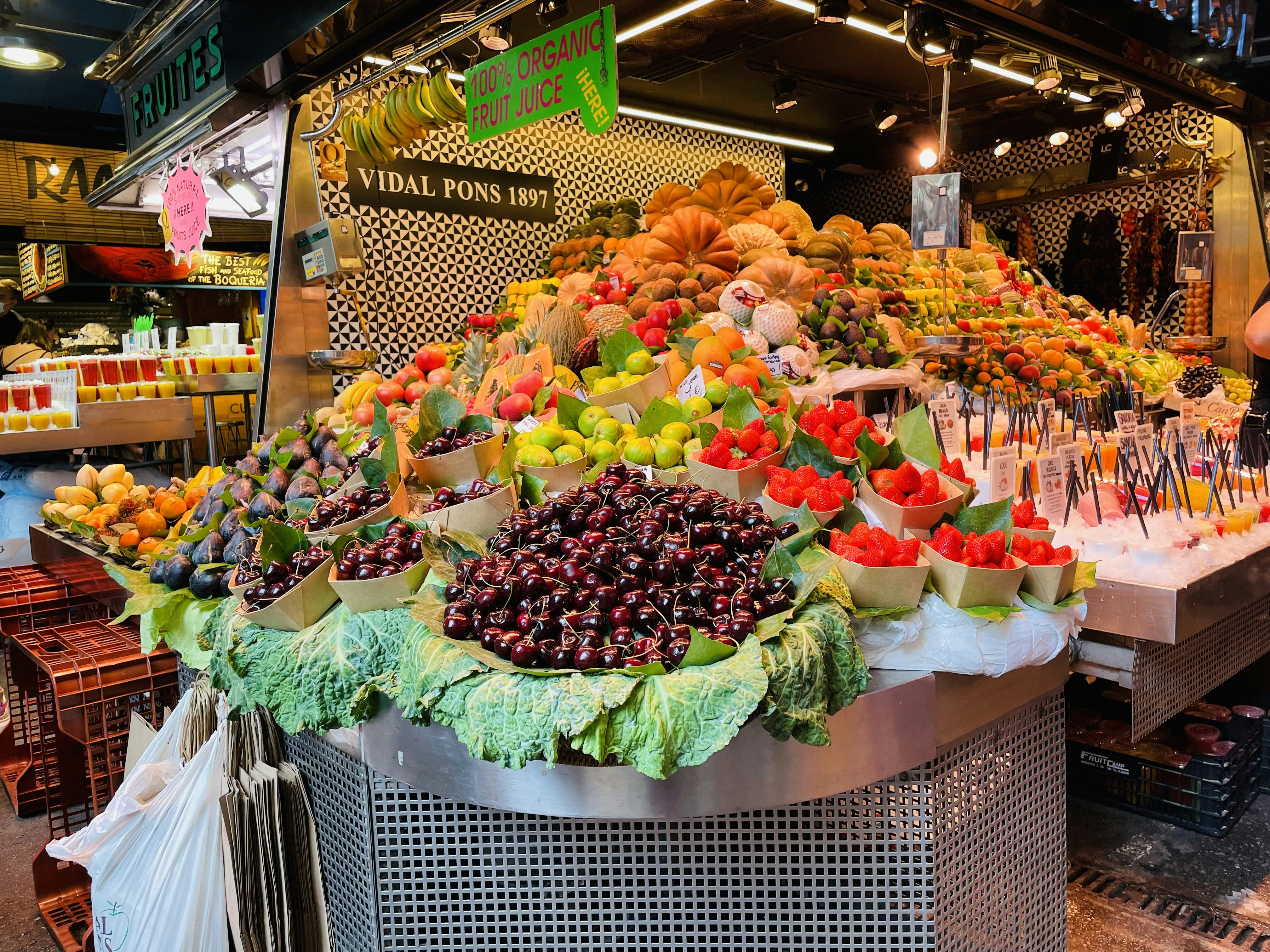 Fresh Organic Fruit in Jars