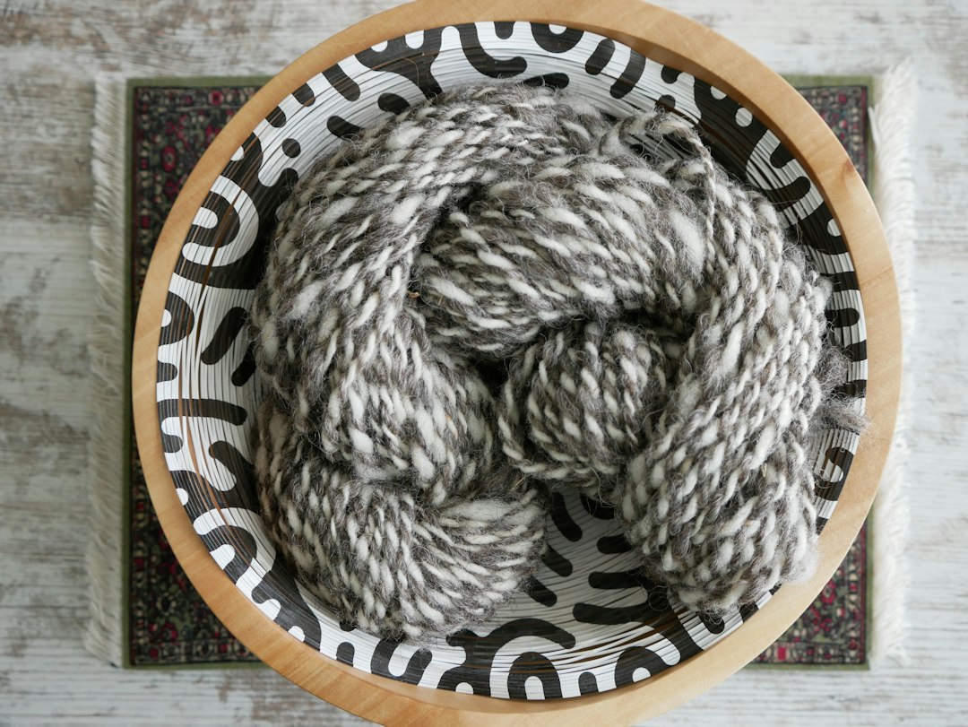 yarn skeins closeup