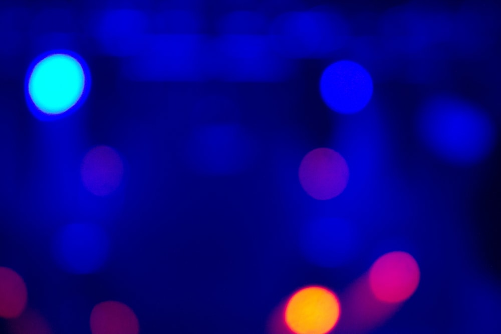 purple and blue bokeh lights