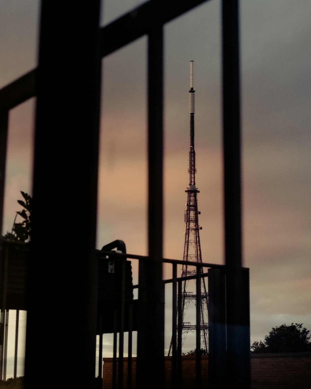 silhouette of building during sunset