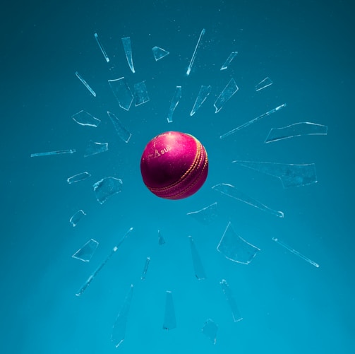 red and blue ball illustration