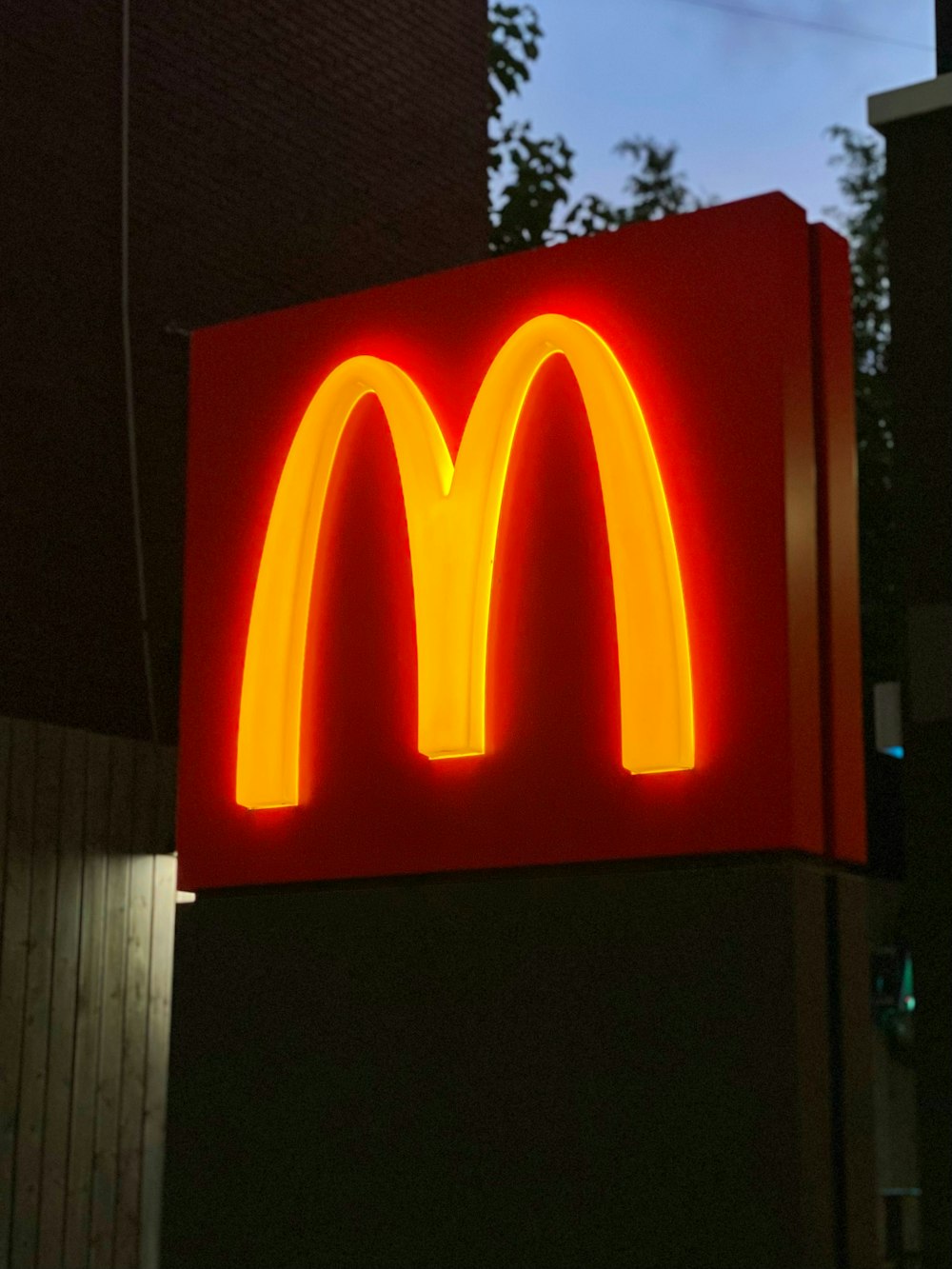 red and black lighted signage