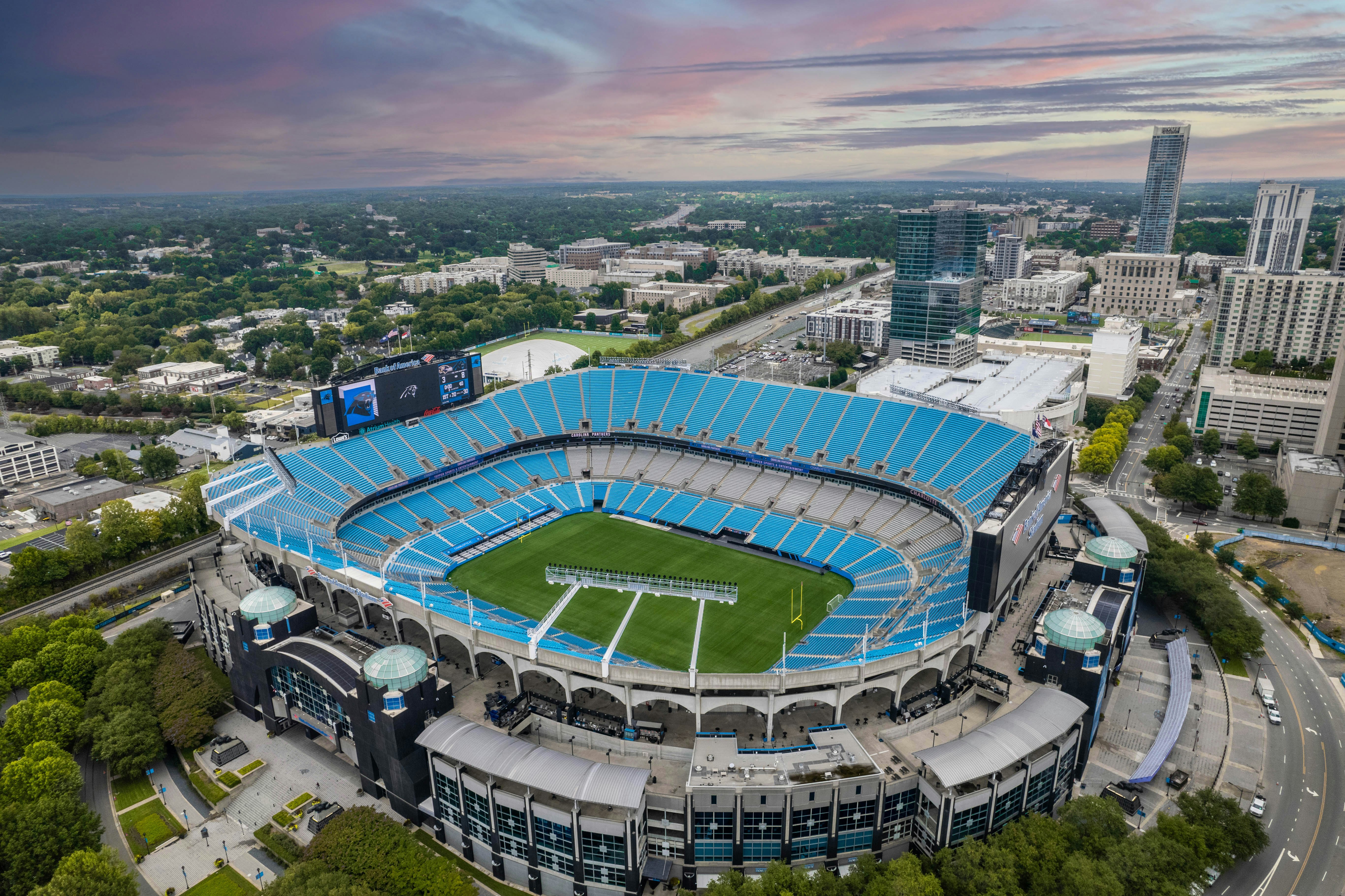 aerial view of stadium during daytime