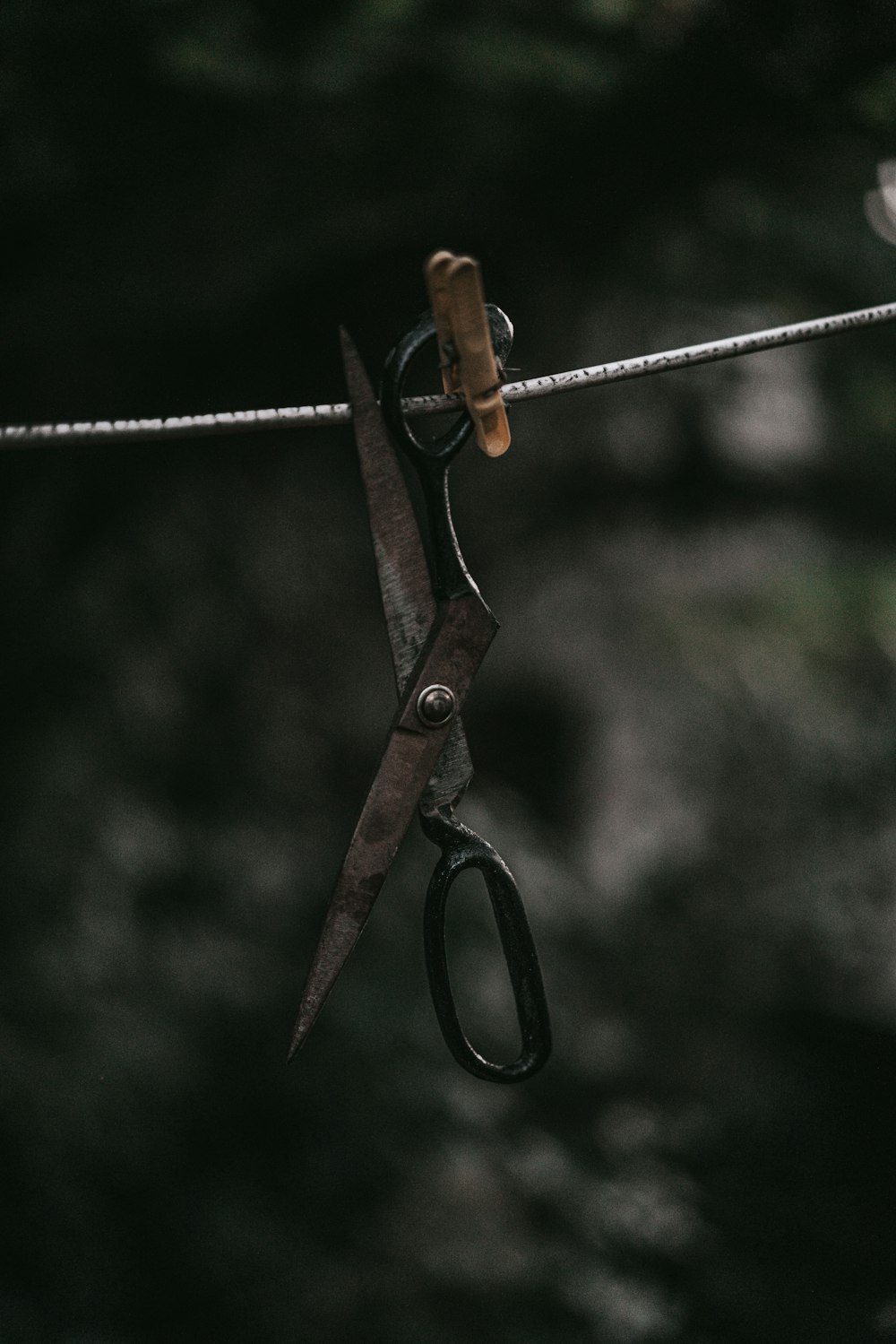 brown and black metal clothes pin