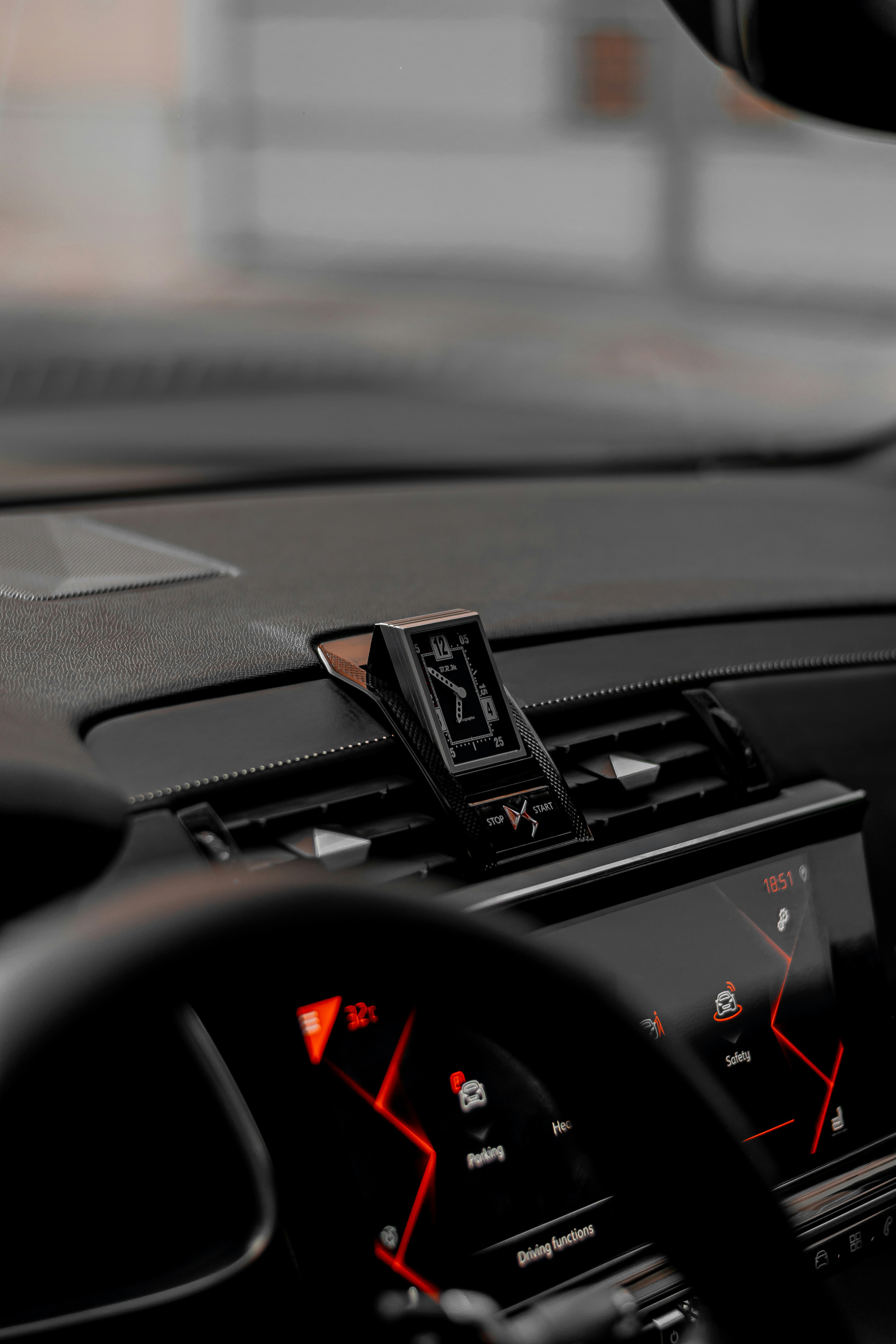 black and silver car dashboard
