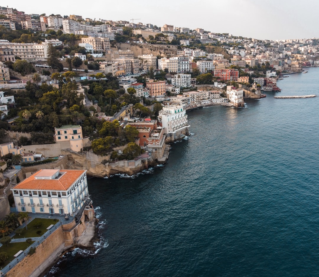 aerial view of city buildings beside body of water during daytime