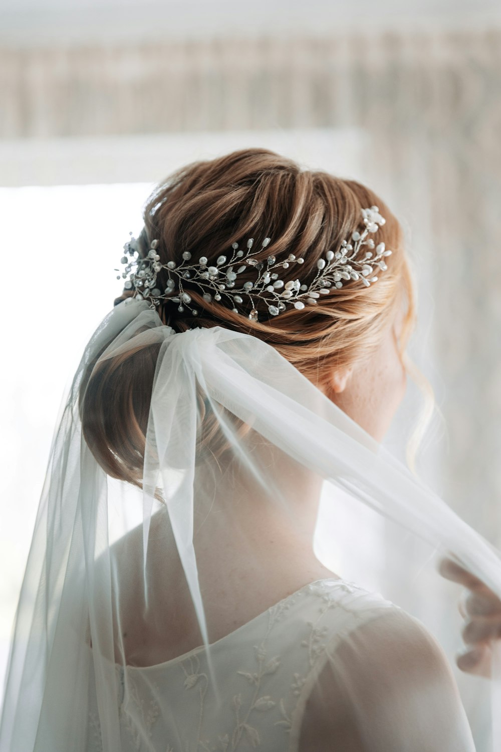 woman in white wedding dress