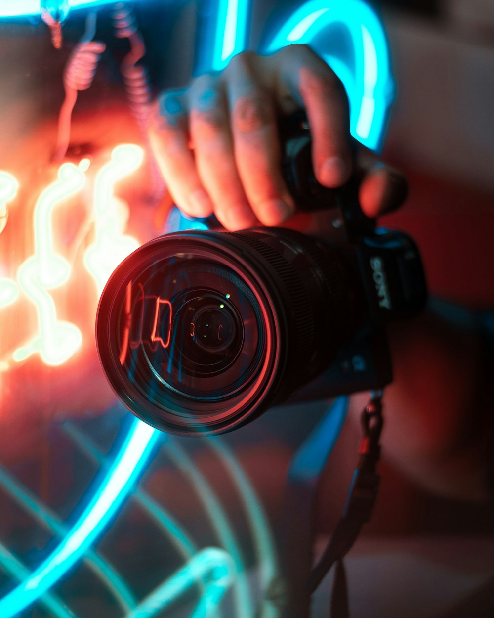 person holding black nikon dslr camera