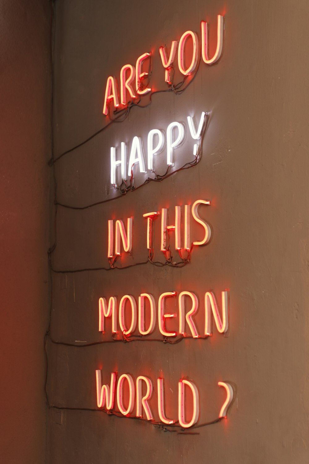 red and white happy birthday signage