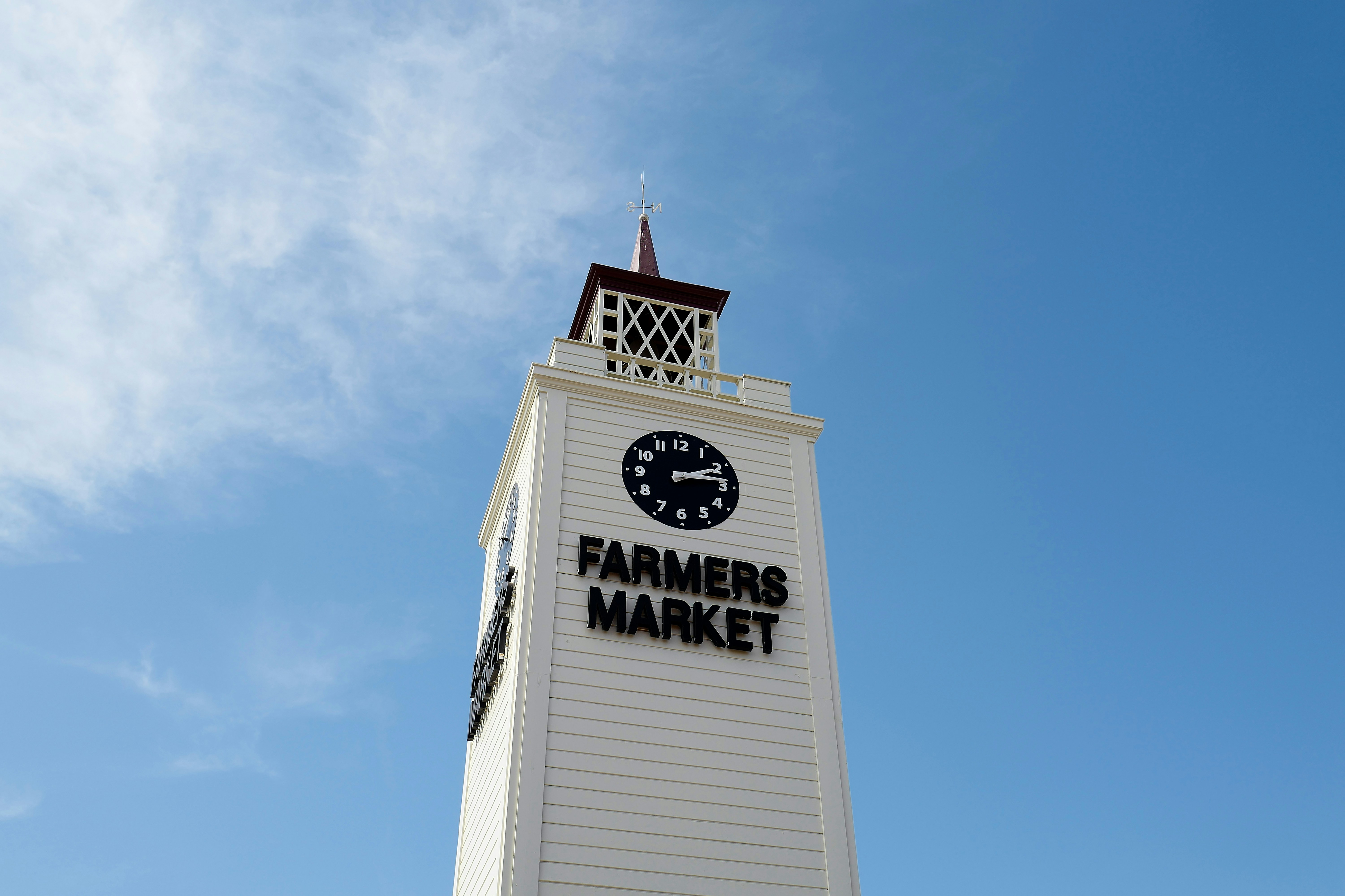 white and black tower clock