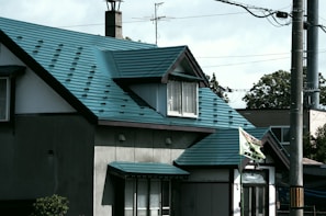A residential home showcasing a stylish metal roof.
