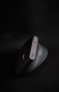black and gray cordless computer mouse