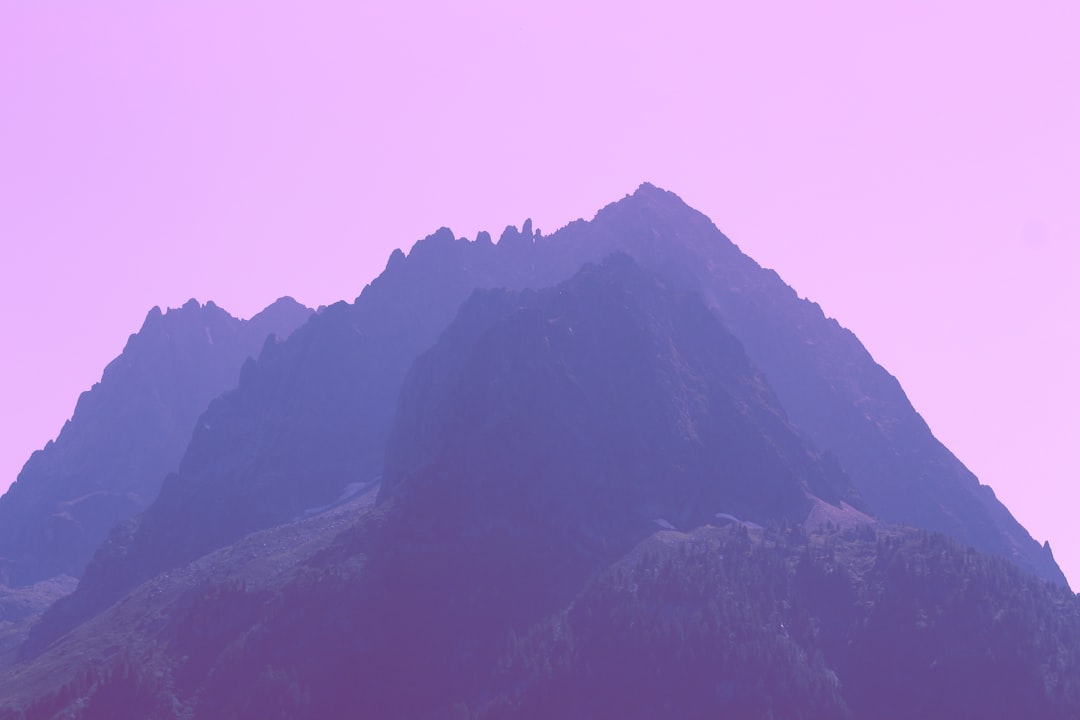 silhouette of mountain during daytime