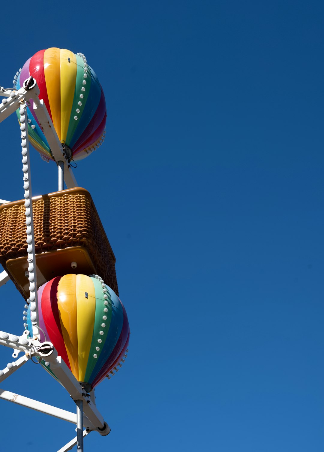 yellow blue and red balloons