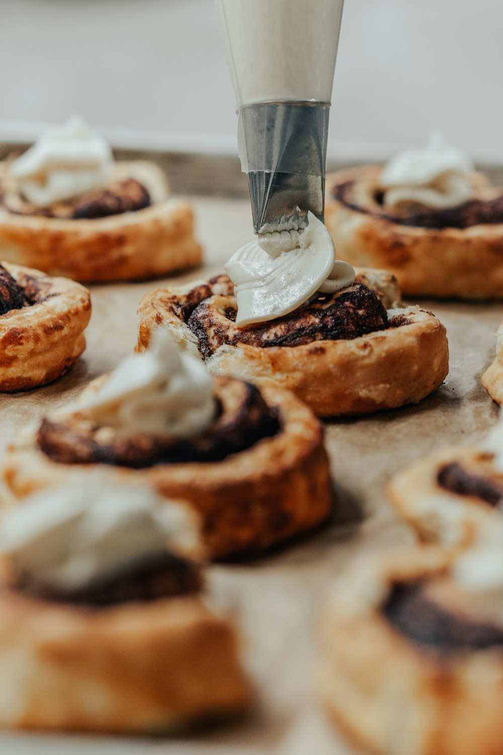 brown cookies on white table