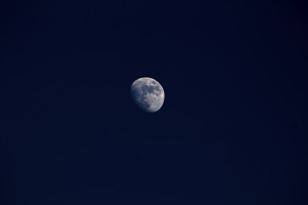 full moon in dark night sky