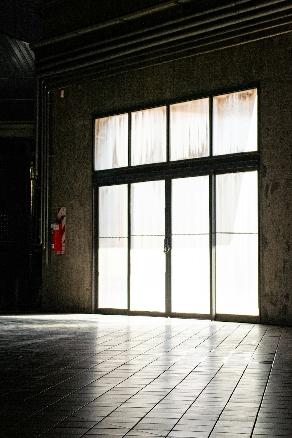 white wooden framed glass window