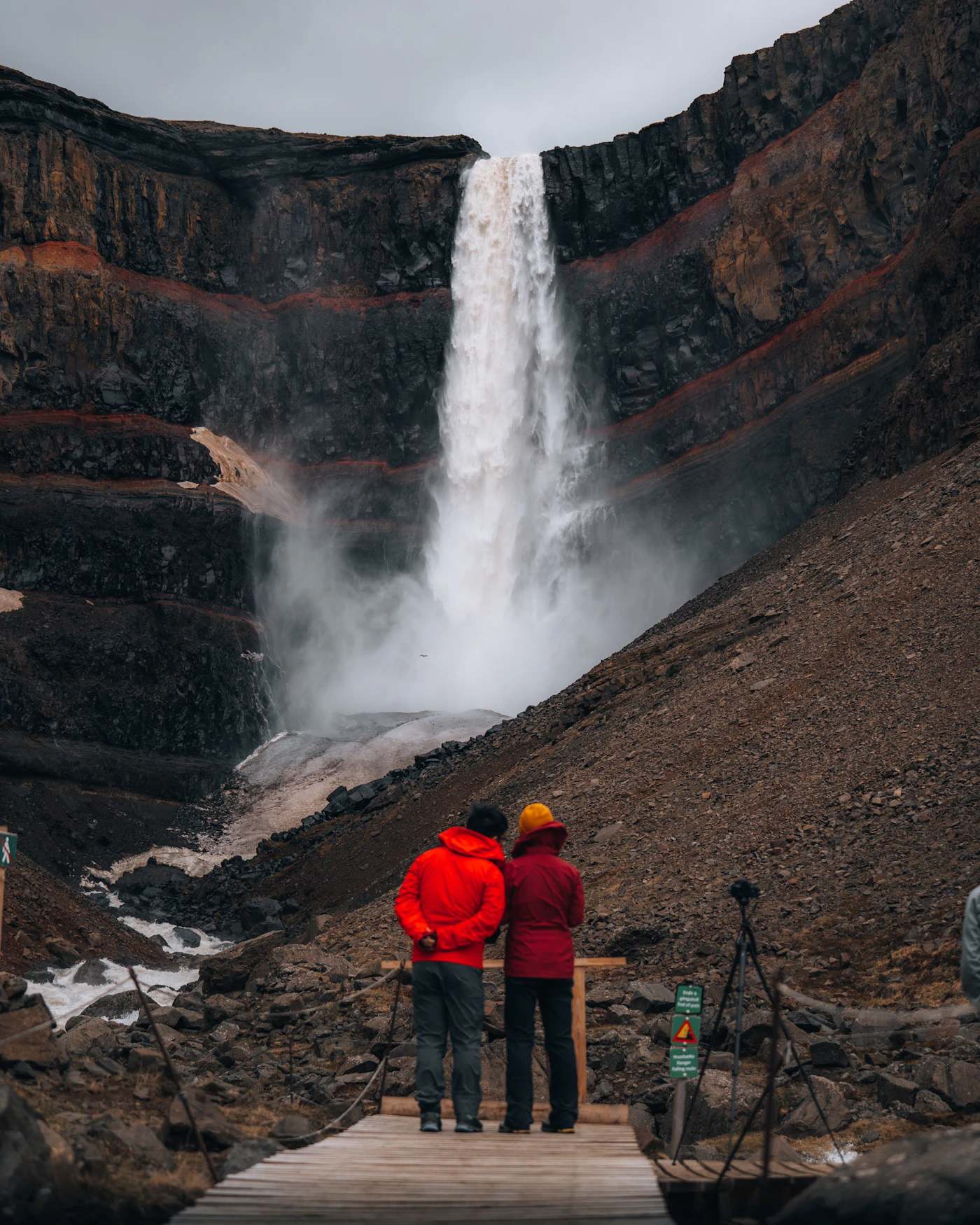 Hengifoss waterfall in East Iceland