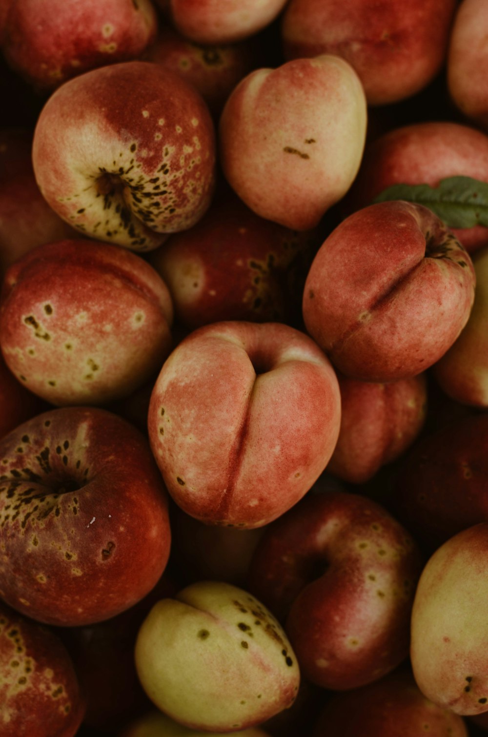 red apples on brown wooden table