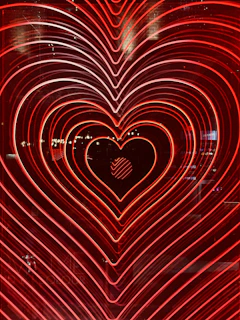 red and white striped light