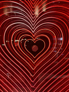 red and white striped light