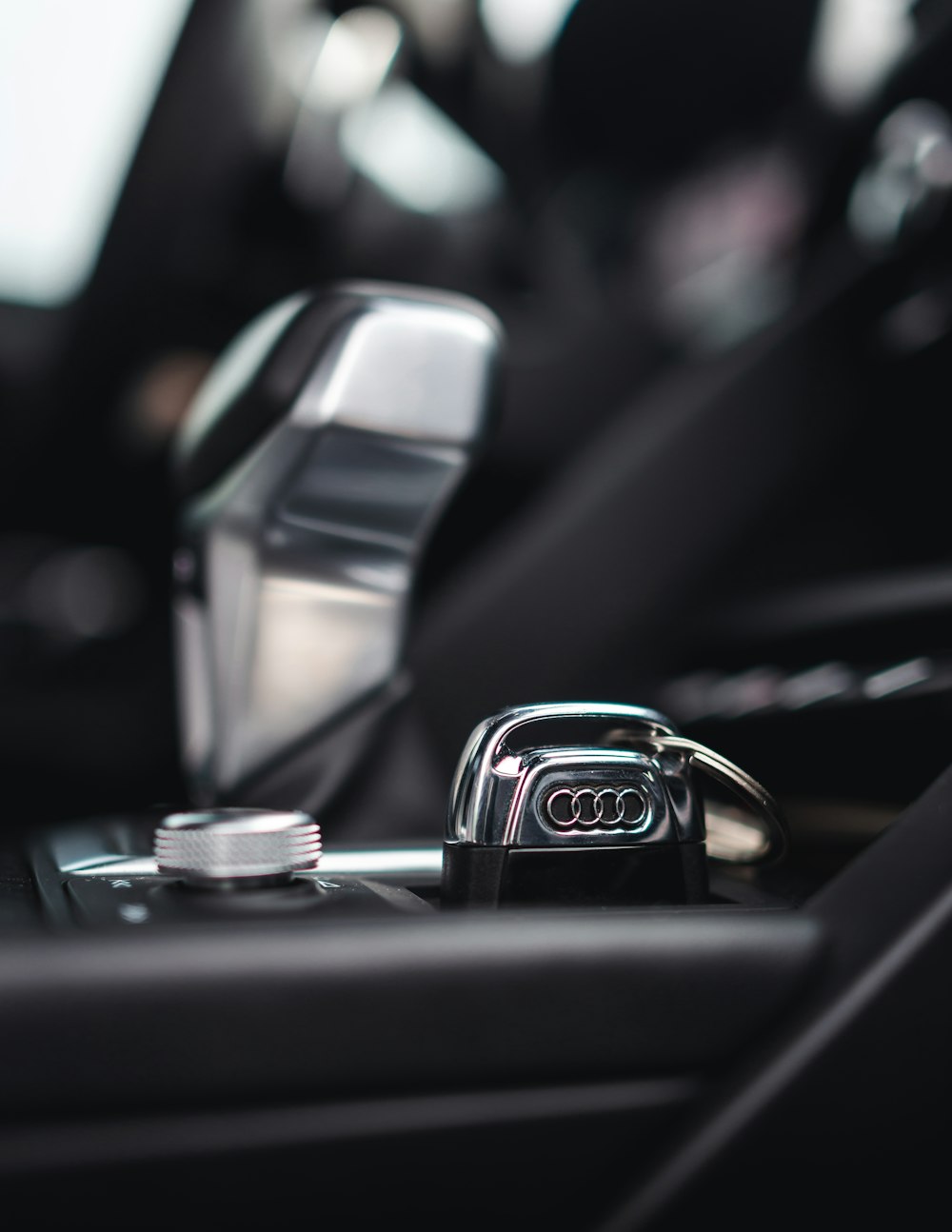 black and silver car steering wheel