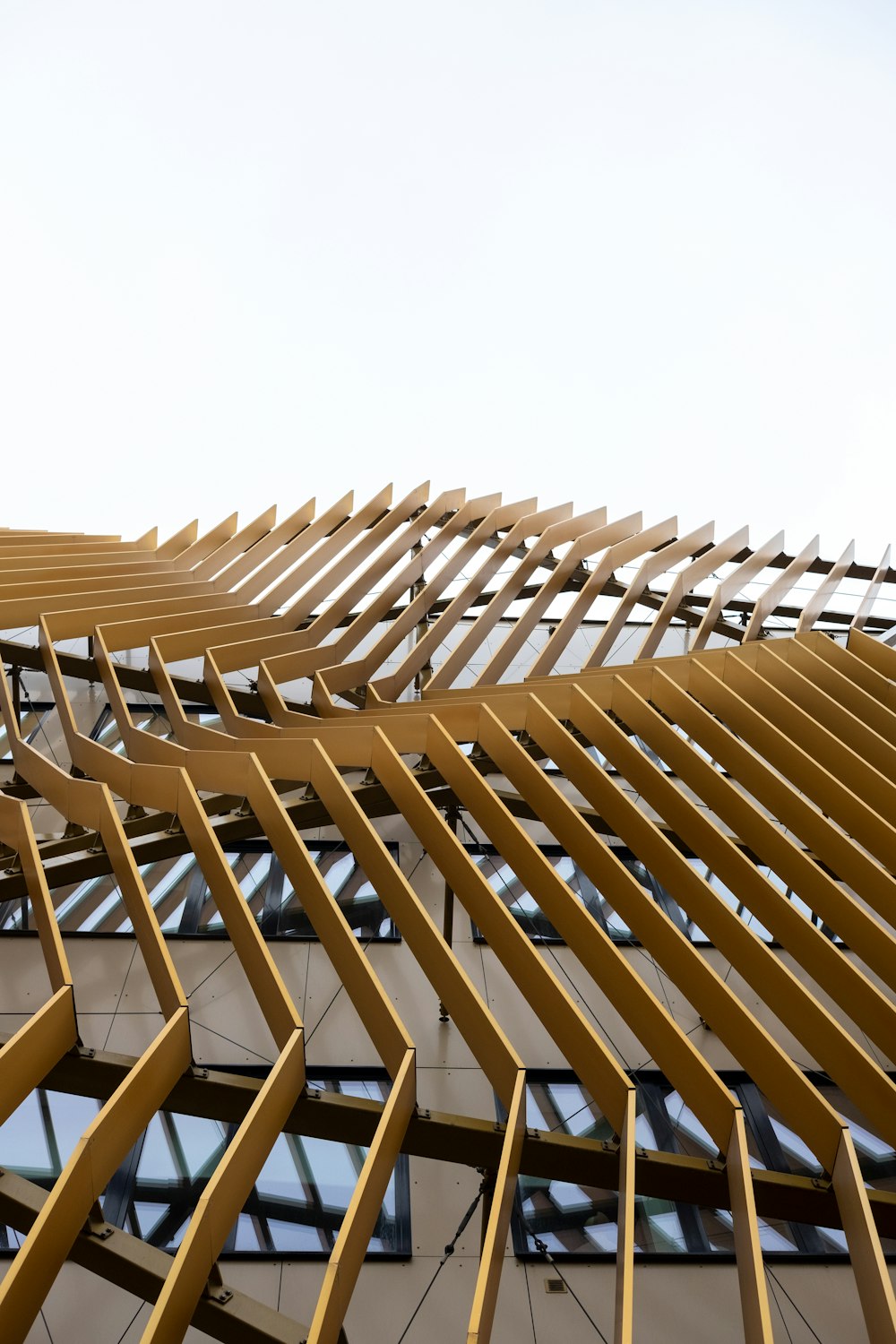 brown wooden chairs under white sky during daytime