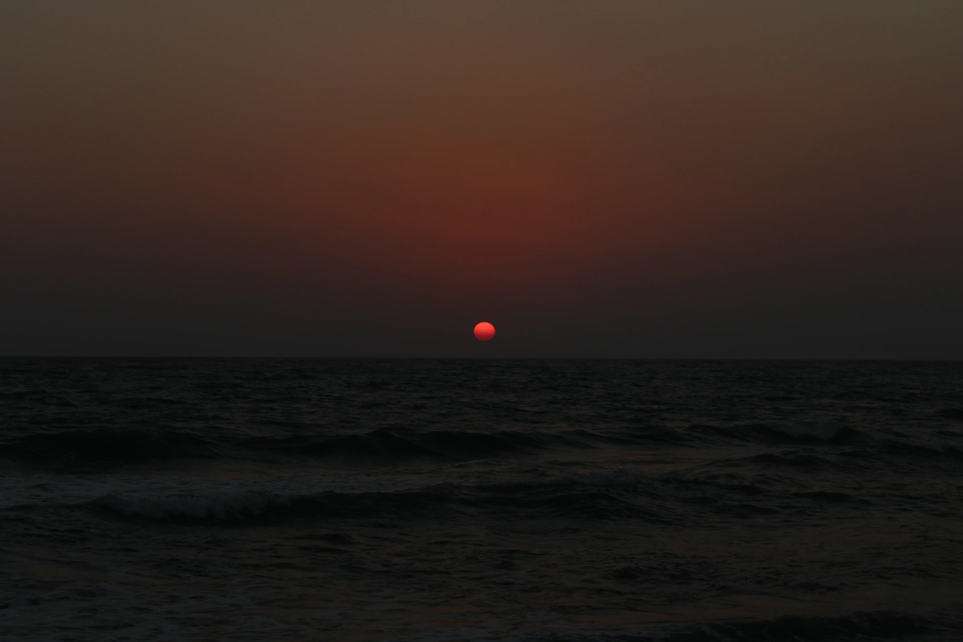 body of water during sunset