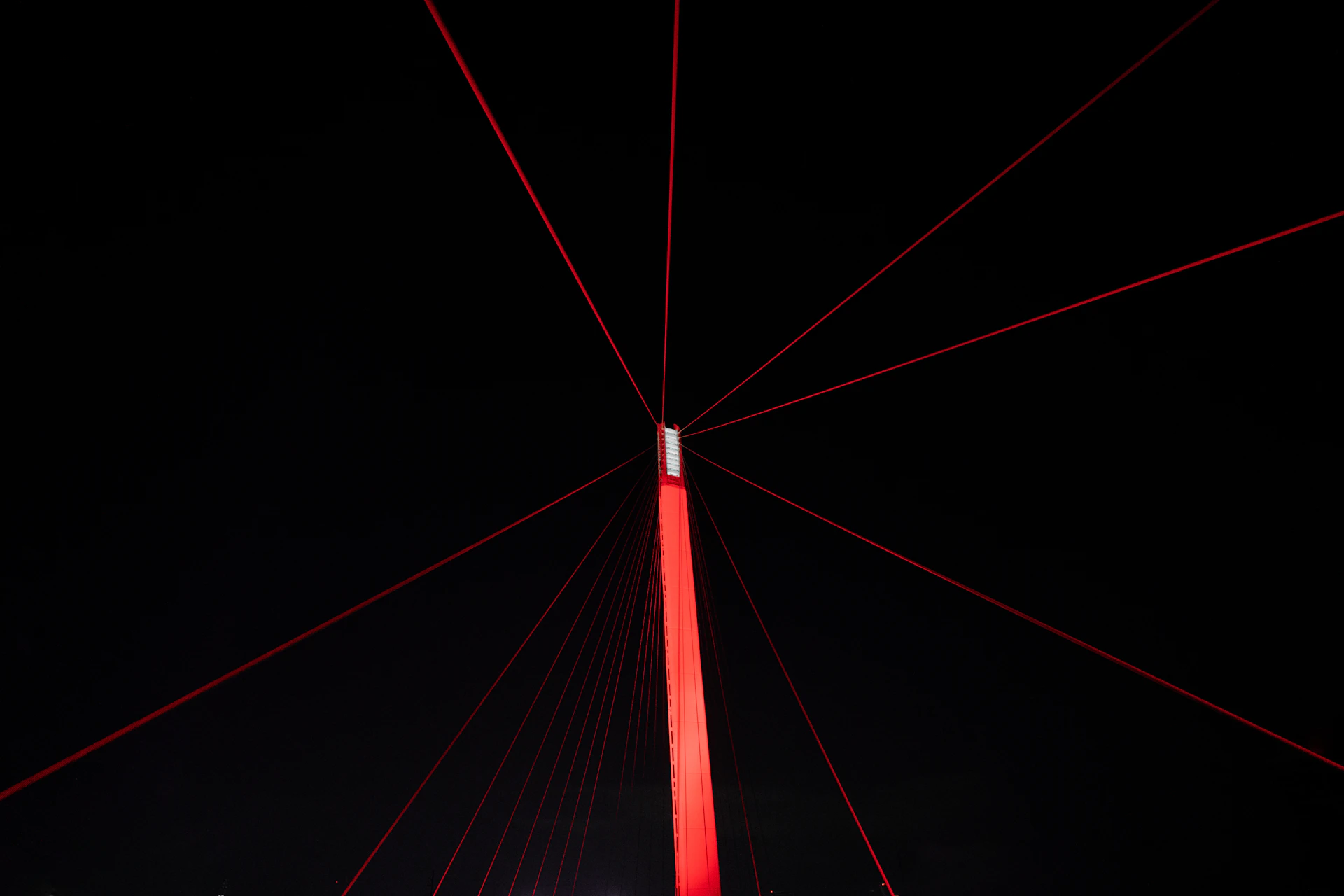 red light in dark room