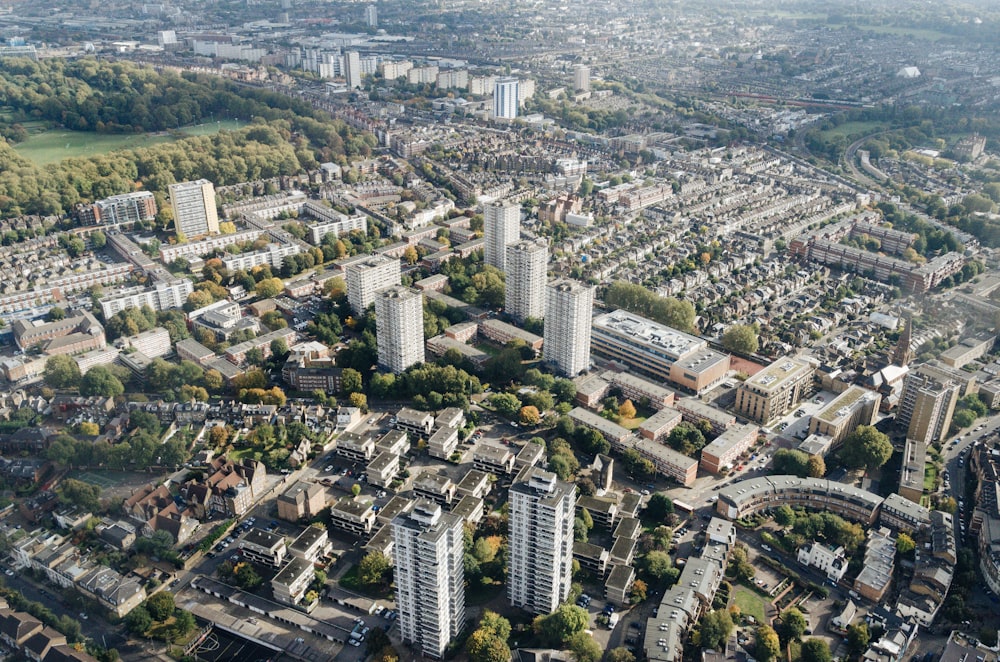 aerial view of city buildings during daytime