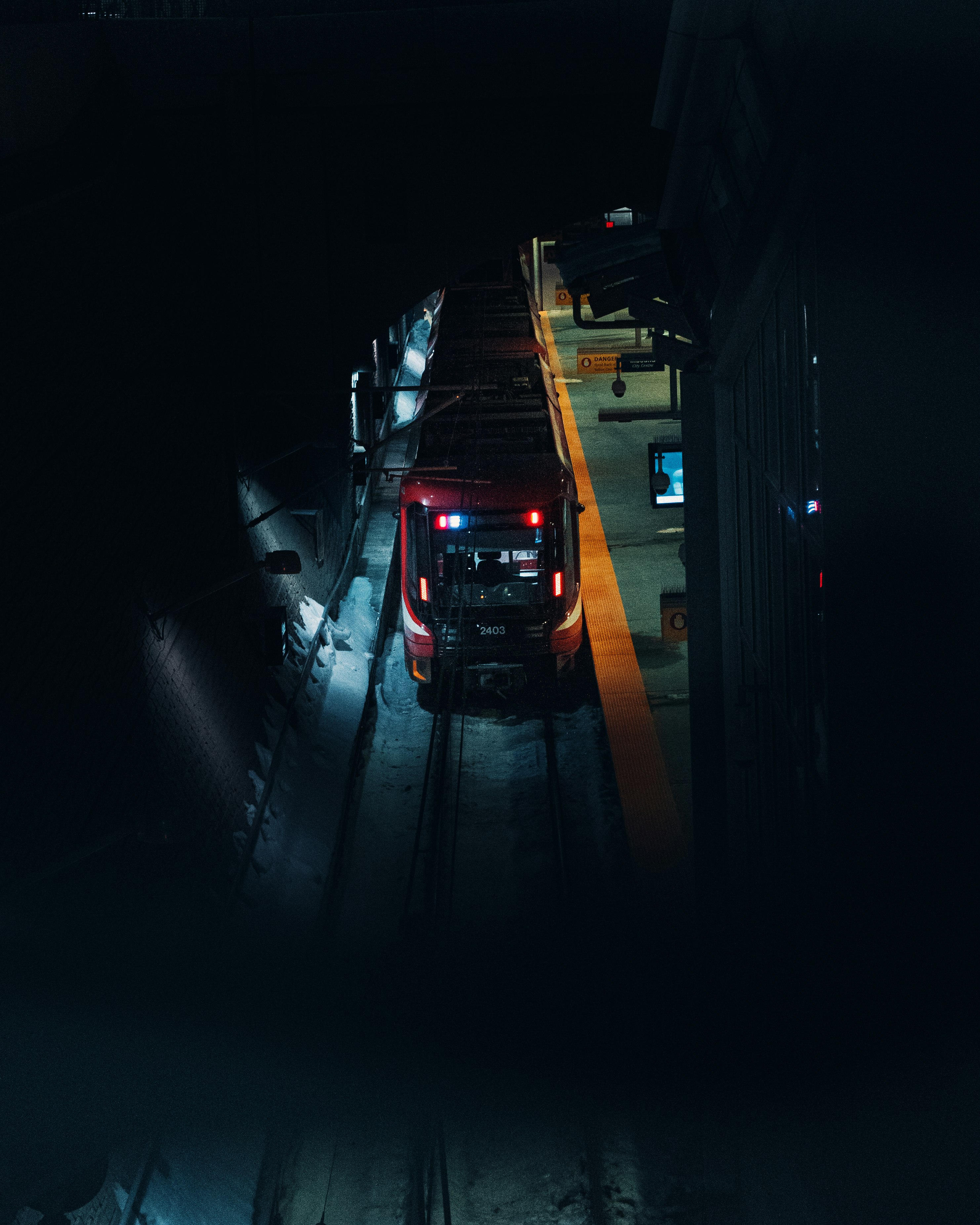 black car on road during night time