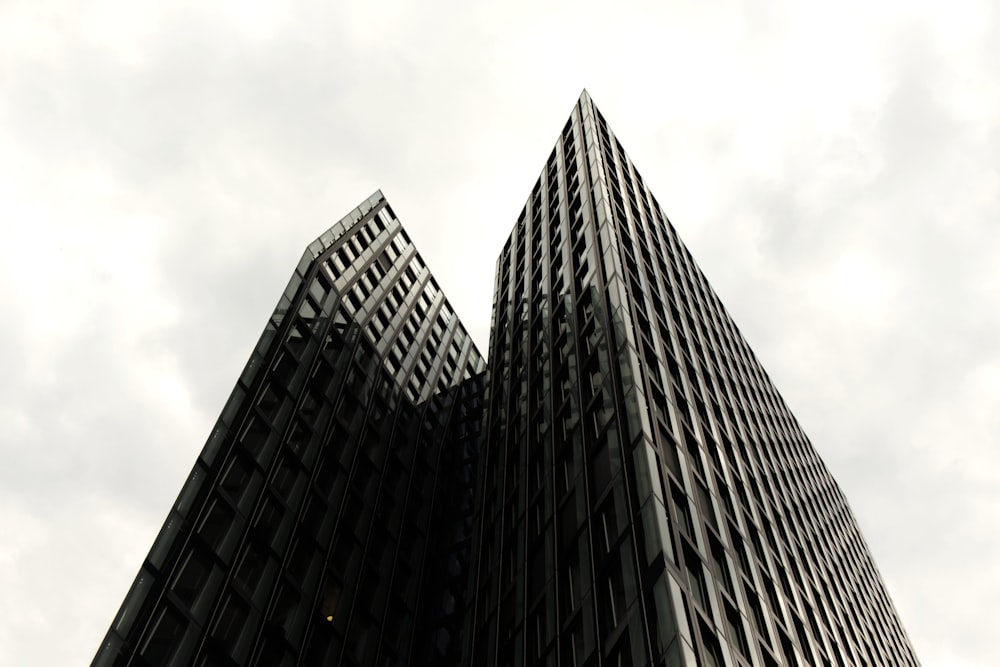 low angle photography of high rise building