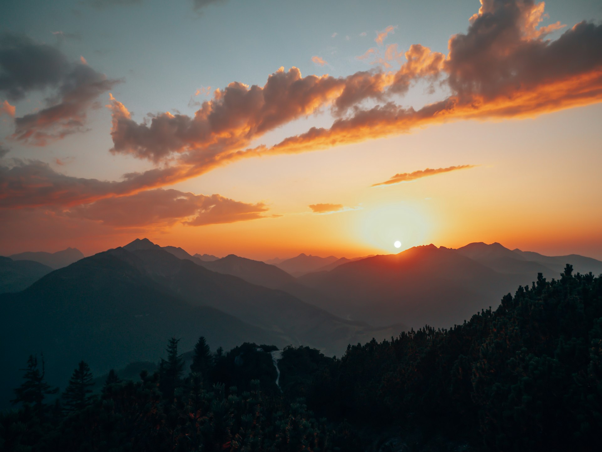 Tatry o zachodzie słońca