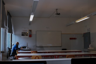 white projector screen on white wall