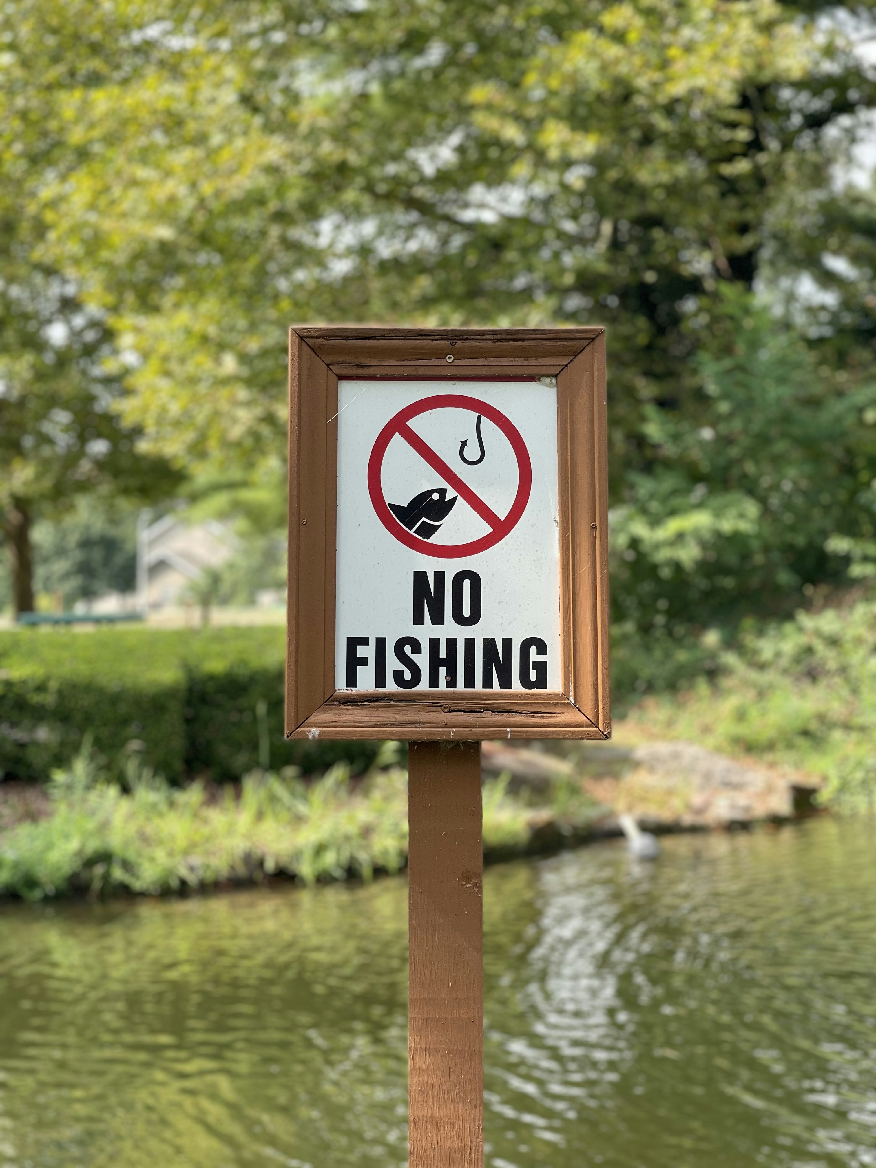 no fishing sign
