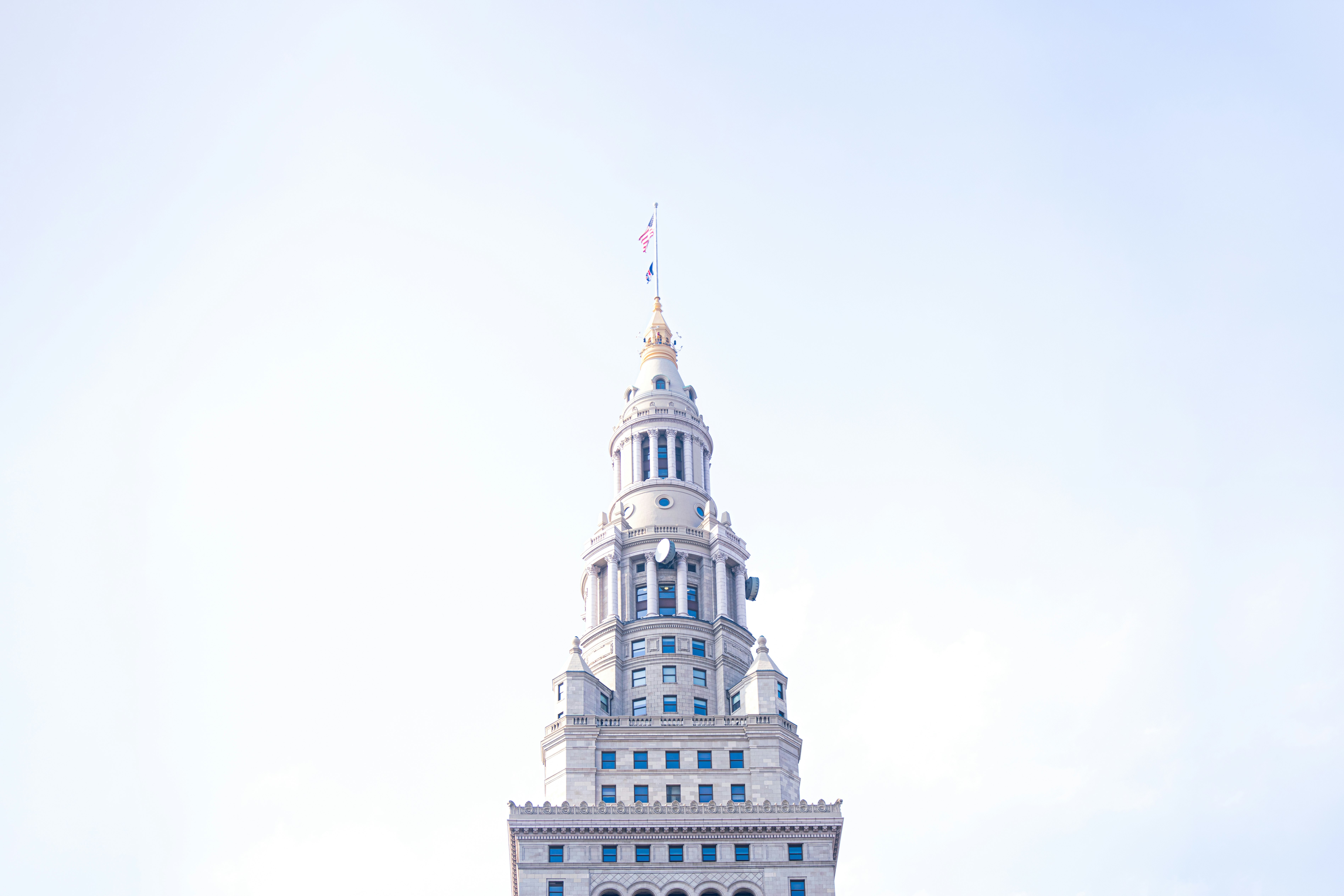 white and blue concrete building