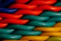 yellow red blue and green plastic toys