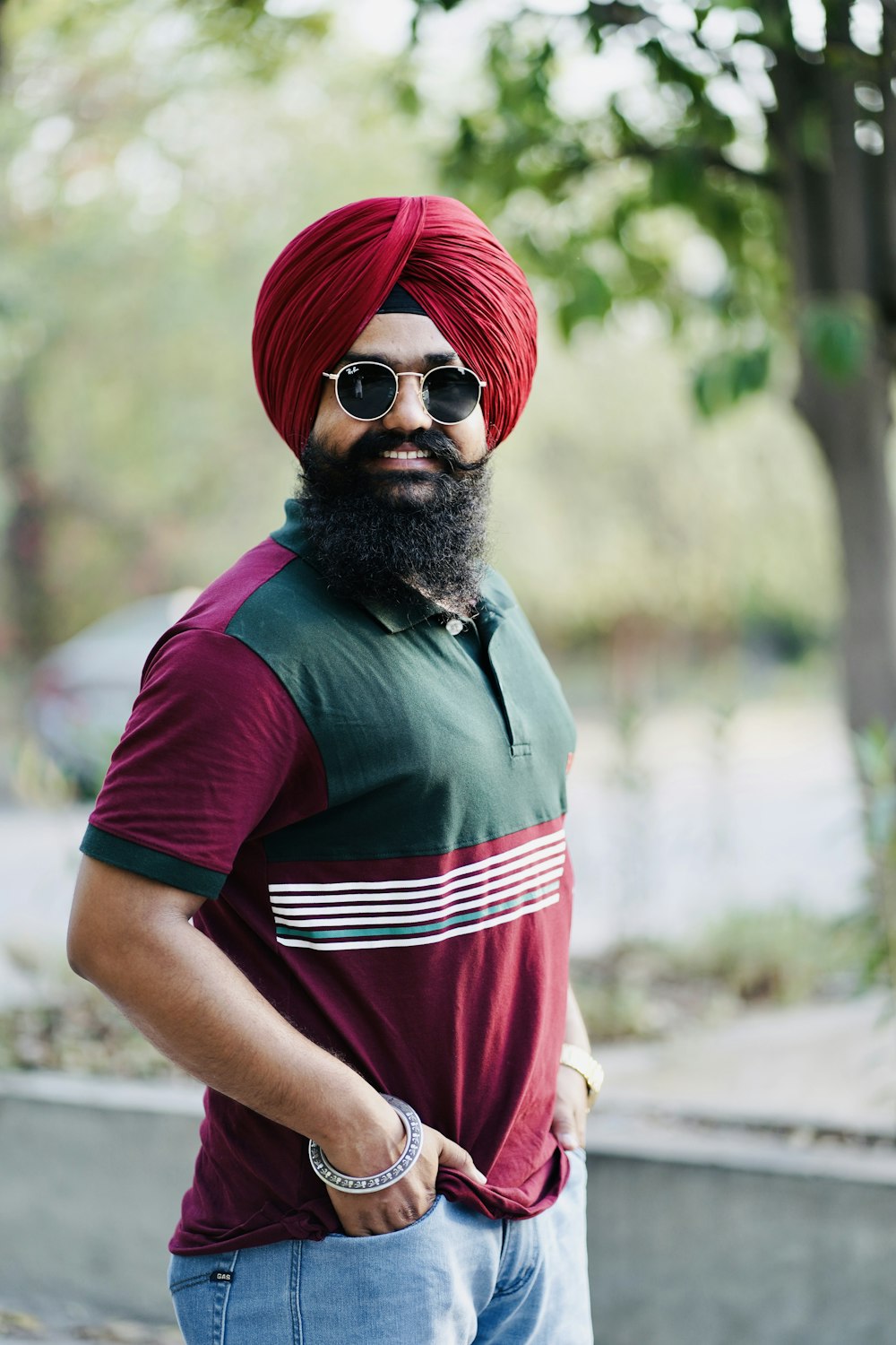 Man in red and white striped polo shirt wearing red knit cap photo – Free  Clothing Image on Unsplash
