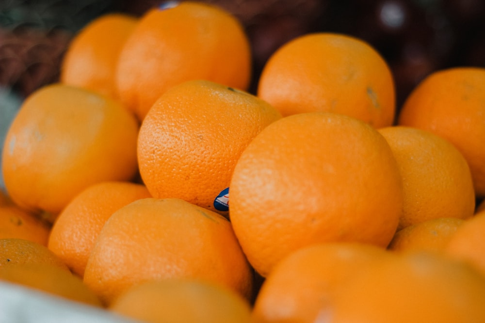 orange fruits in macro shot