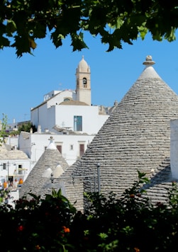 white concrete building near green trees under blue sky during daytime