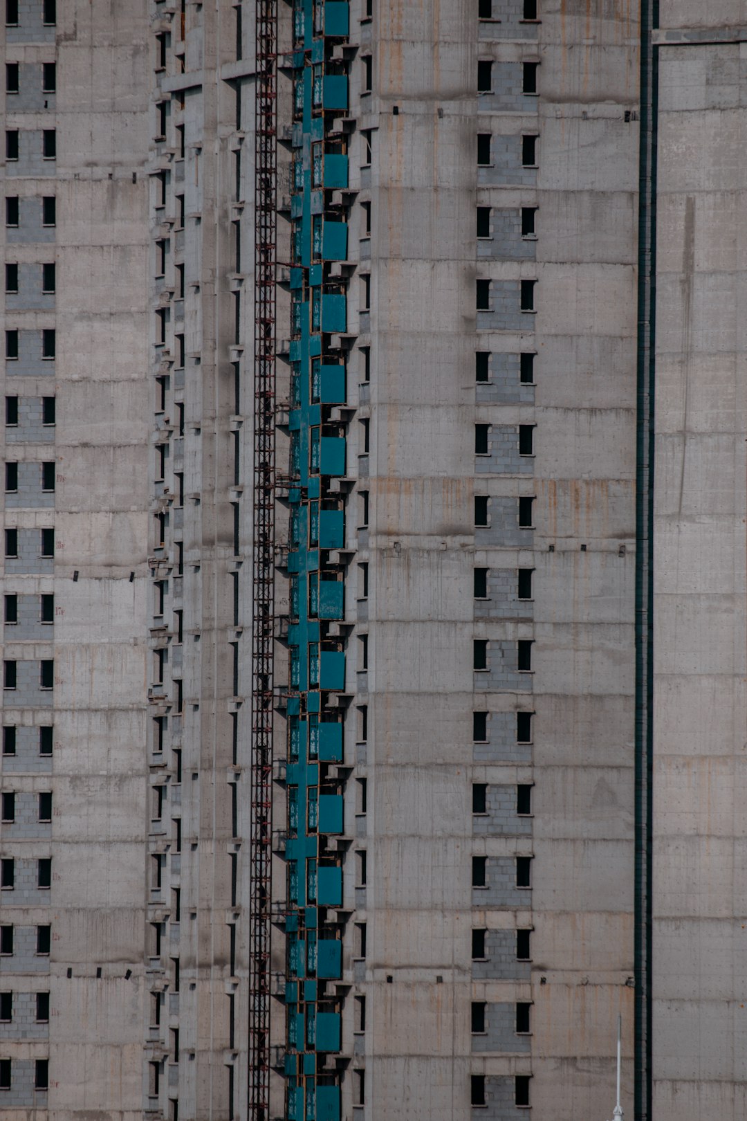 white and blue concrete building