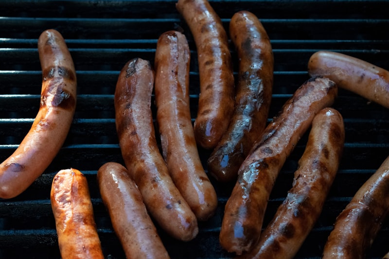 grilled sausage on black grill from unsplash}