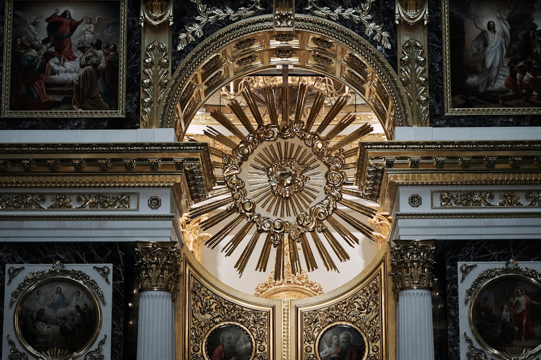 gold and white cathedral interior