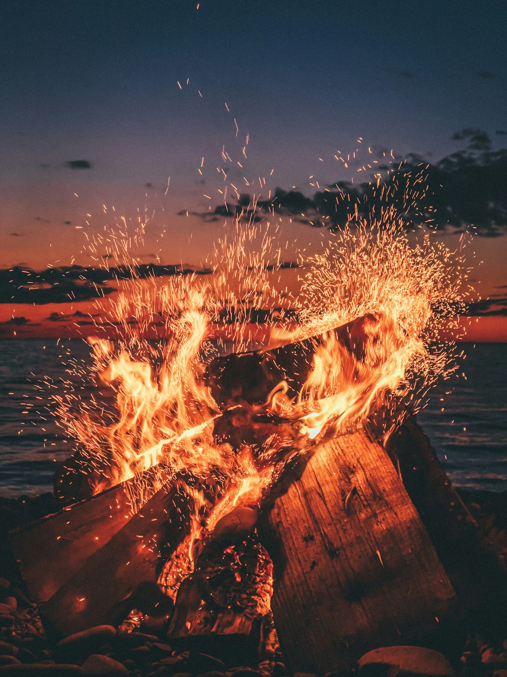 Photographie en accéléré du feu