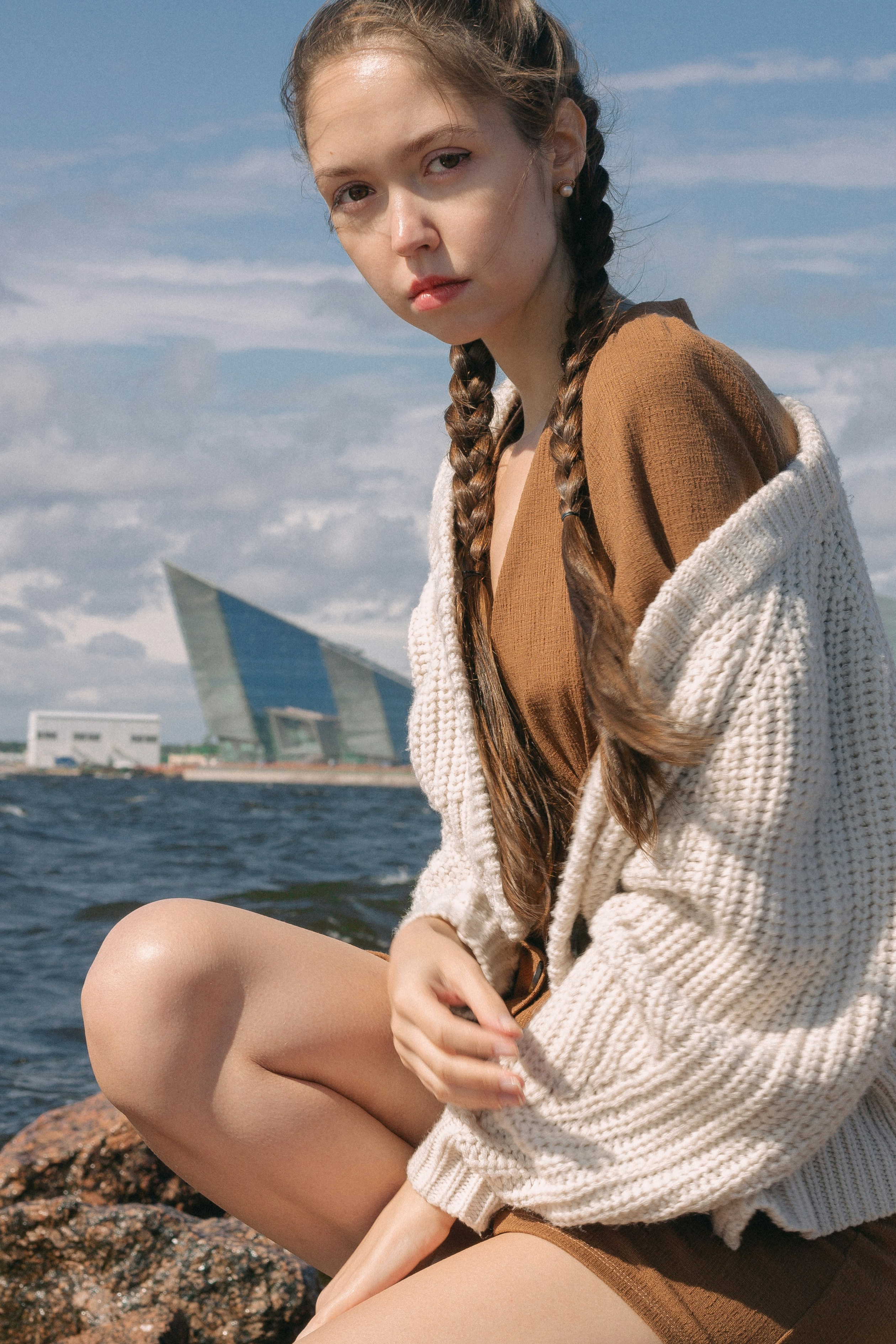Oversized Tech-Knit Cardigan