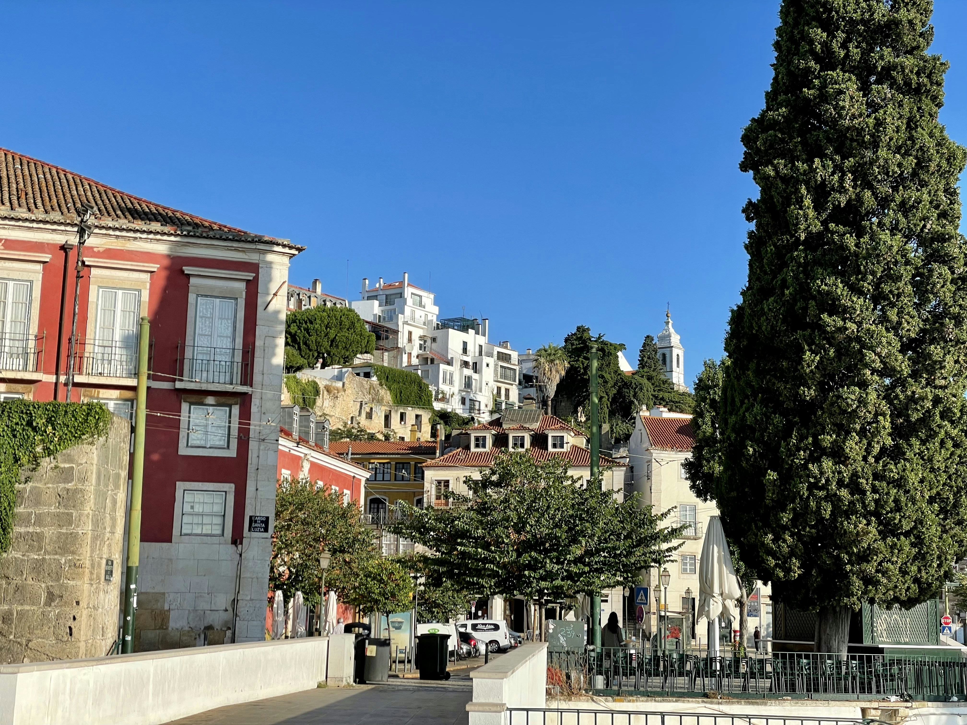 red and white concrete building