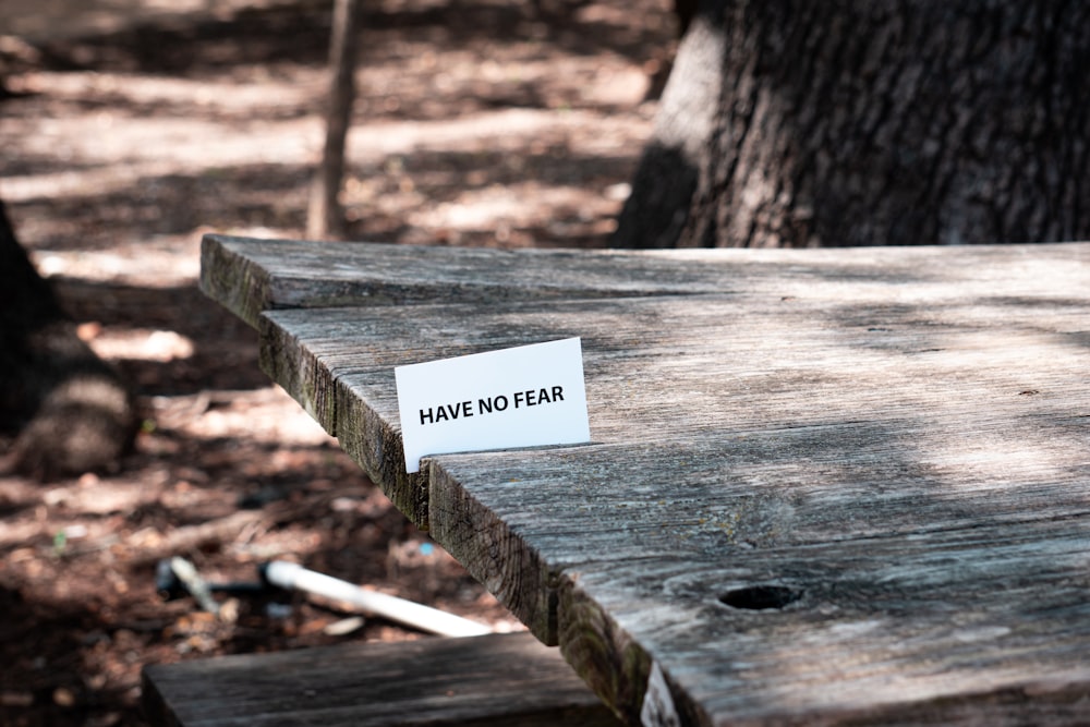 white and black box on brown wooden bench