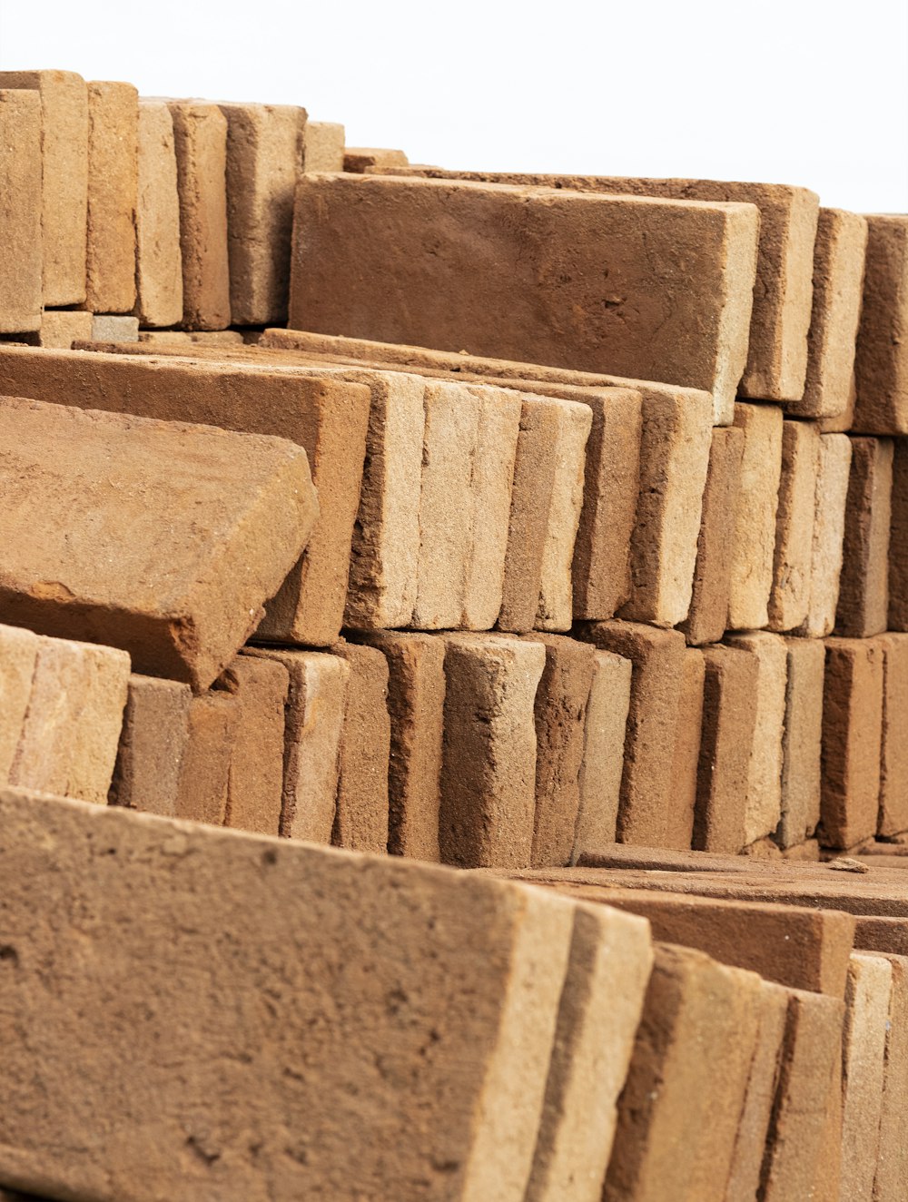 brown concrete blocks in close up photography