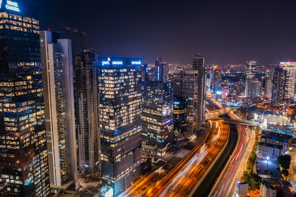 time lapse photography of city during night time
